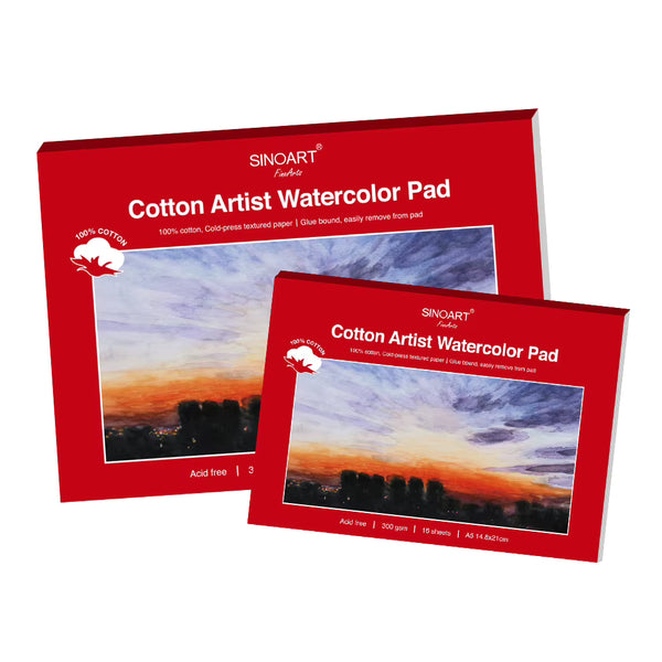 SinoArt Cotton Artist Watercolor Pad 300gsm A3